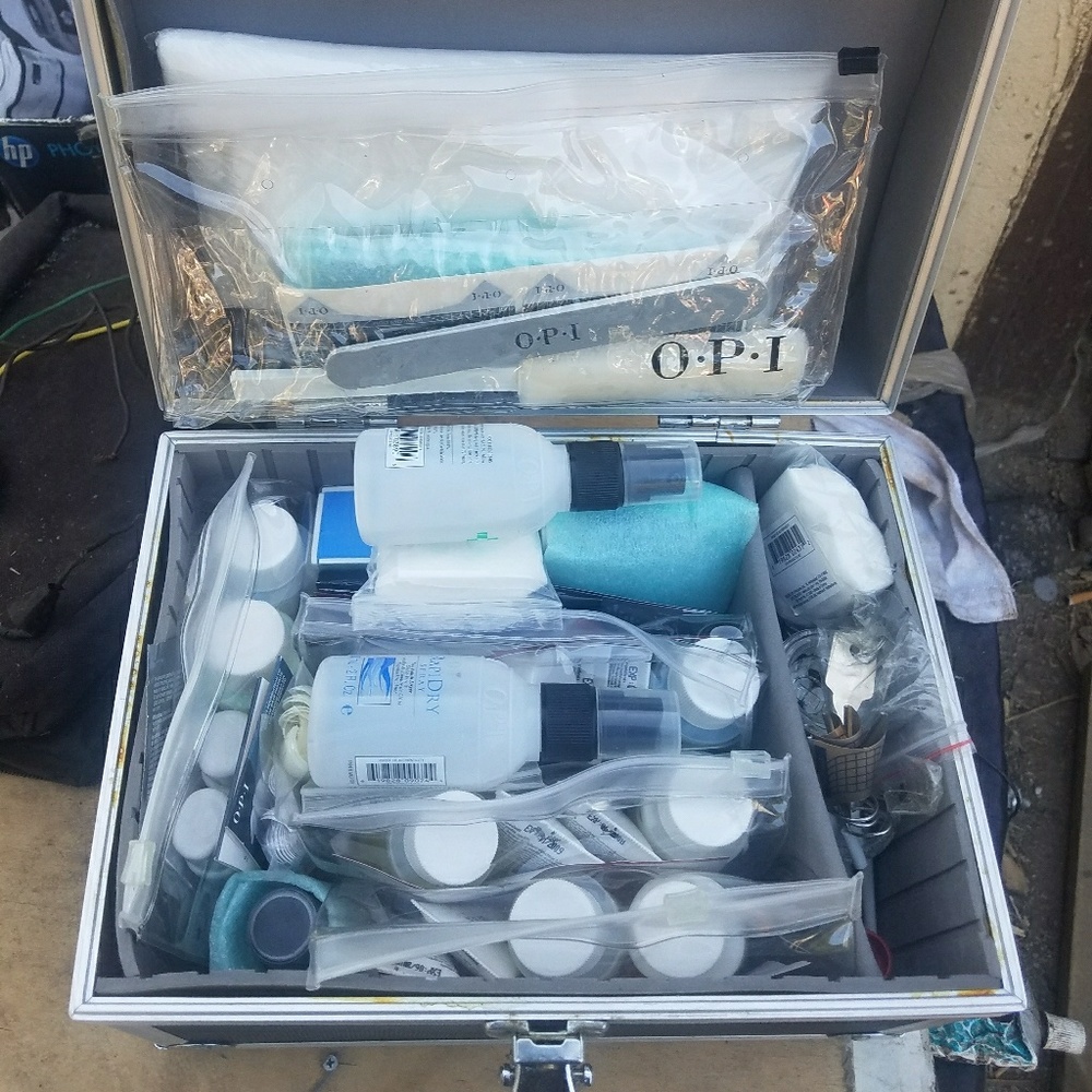 Brand New opi professional nail kit with case